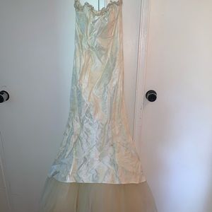 Gorgeous ivory errodescent mermaid dress